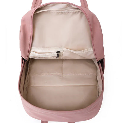 Solid Color Women Backpack High Quality Youth Waterproof Backpacks for Teenage Girls Female School Shoulder Bag Bagpack