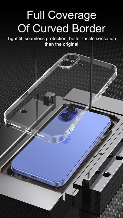 Ultra Thin Silicone Soft Case For iPhone 16 Pro Max Plus Crystal Clear Transparent Full Camera Cover Shell 16pro Promax 16plus