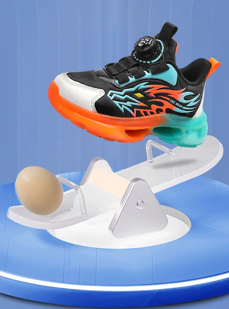 Boys leather lightweight winter sports shoes children's basketball running shoes spring and autumn new rubber soles