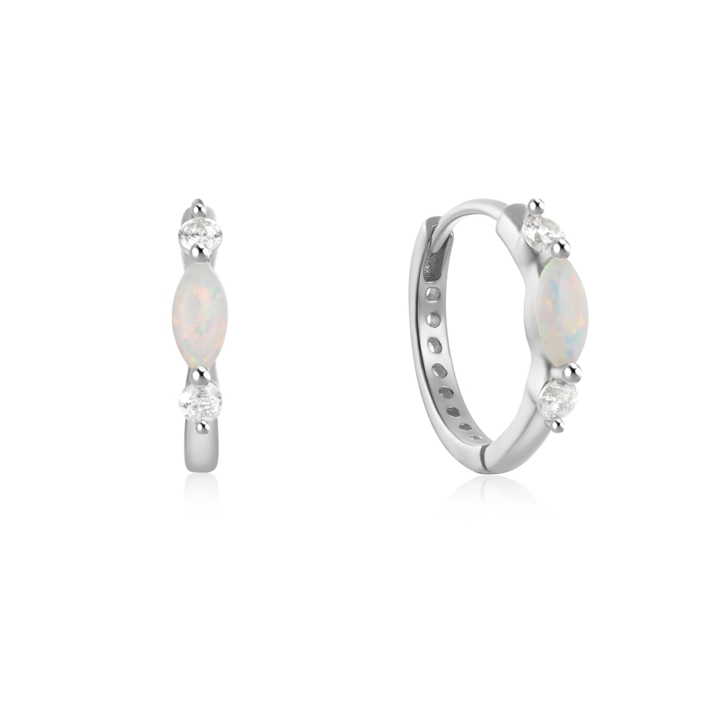 925 Sterling Silver Glossy Hoop Earrings Gold Color Tiny Cartilage Piercing Small Huggie Earring Fine Jewelry Accessories
