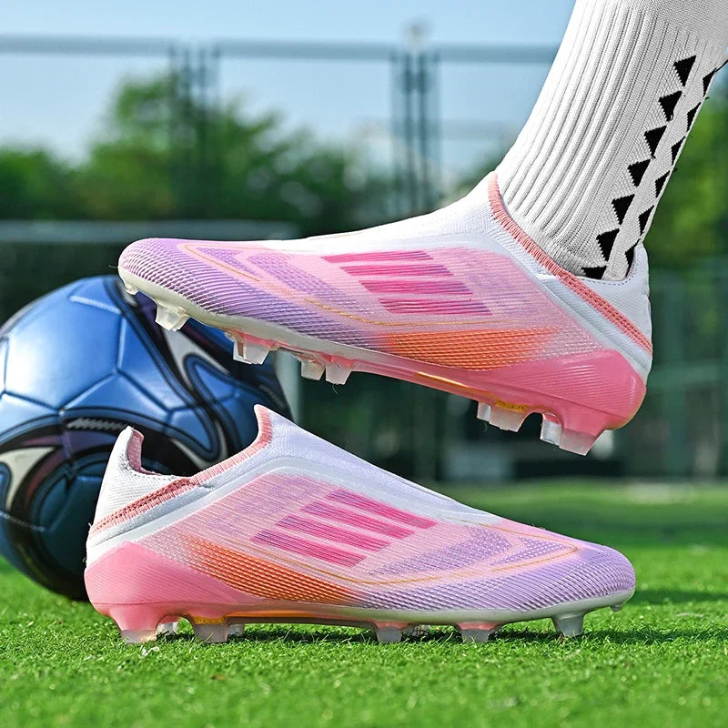 New Men Football Boots Outdoor Sport Training Soccer Shoes Match Boys Adult Cleats Breathable Non Slip Long Spikes Comfortable