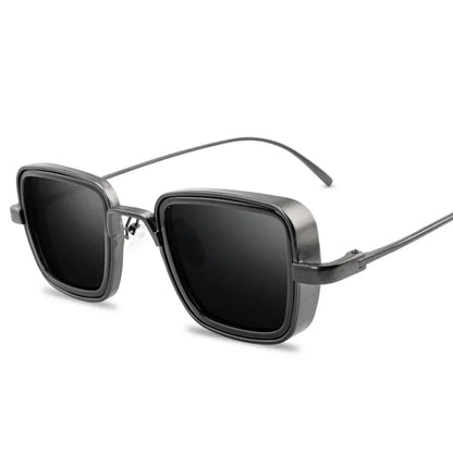 Brand Shades Men Women Sun Glasses UV400 Square Vintage Metal Steampunk Sunglasses