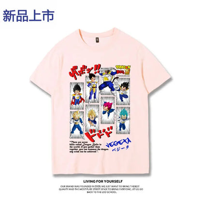 T-shirt Sun Wukong Vegeta Demon Buo Frisa Super Trendy Versatile Summer Short Sleeve Men's Fashion Top
