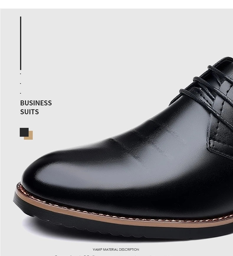 Mens Formal Business Oxford Shoes Classic Leather Dress Shoes for Wedding and Office