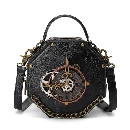 Steampunk Single Shoulder Bags Vintage Women Handbags Gothic Messenger Crossbody Bag Ladies Rivet Top-Handle Bags Pack