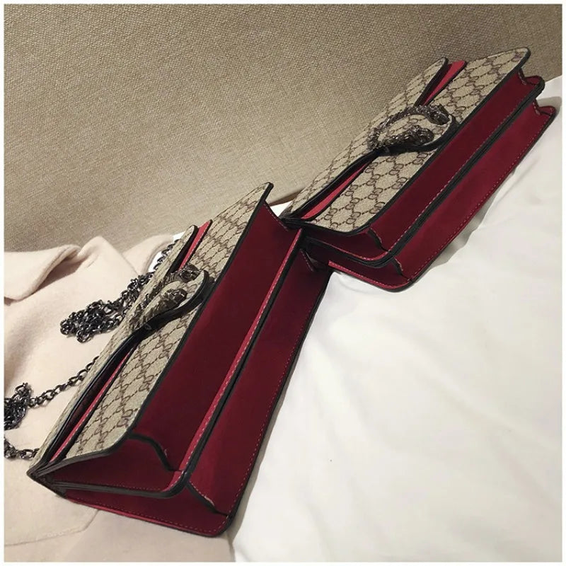 2025 New Trendy Fashion Dionysus Bag Vintage Print Mini Shoulder Crossbody Chain Bag for Women