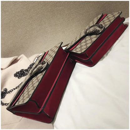 2025 New Trendy Fashion Dionysus Bag Vintage Print Mini Shoulder Crossbody Chain Bag for Women