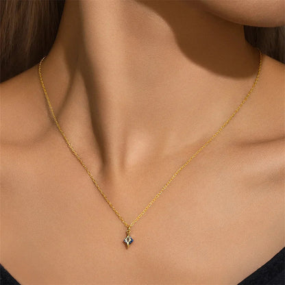 925 Sterling Silver Necklaces Charms for Women Crystal Cross Clavicle Collar Chain Simple Choker Necklace Accessories Gift