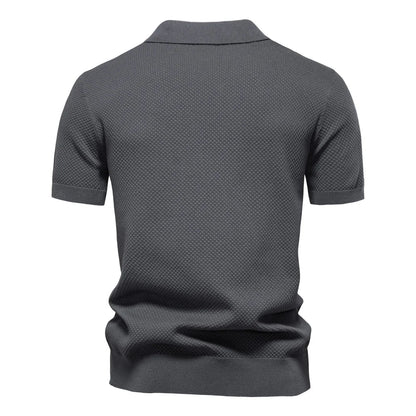 2025 New Summer Premium Solid Color Men's Golf Polo Shirt for Collared Breathable Fabric Social Casual Top Male Polo Shirts