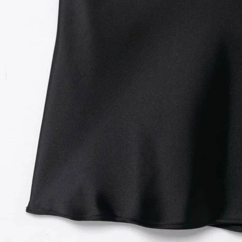 Women's Satin Lace Camisole - Sexy V-Neck Sleeveless Top for Summer, Perfect for Party & Beach Outfits, Comfortable Silky Feel