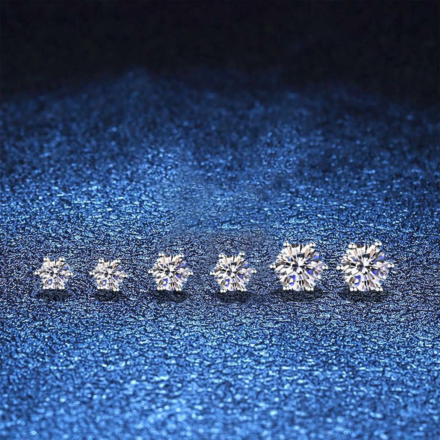 2ct 8mm Moissanite Earrings for Women Lab Grown Diamond Ear Studs 925 Sterling Silver Fine Jewelry Gift
