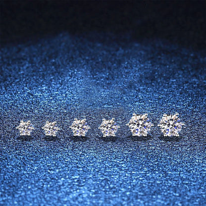 2ct 8mm Moissanite Earrings for Women Lab Grown Diamond Ear Studs 925 Sterling Silver Fine Jewelry Gift