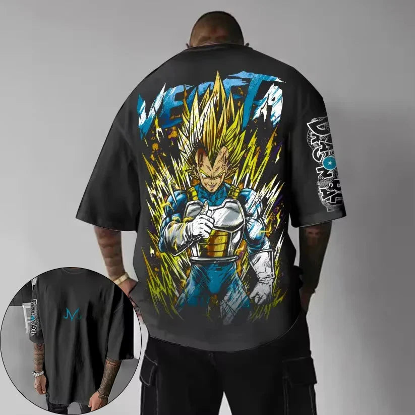 Animation Joint American Loose T-Shirt 2025 Summer New Men's and Women's Casual Street Hip Hop Short Sleeve Top