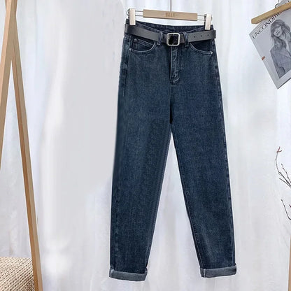 Jeans For Women Clothes Distressed Denim Cotton Pants High Waist Straight Loose Harem Trousers Female Clothes Aesthetic Jeans