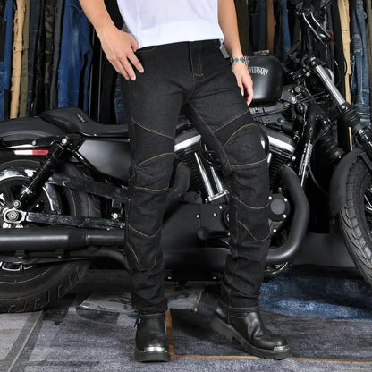 Calça Jeans Masculina para Moto, Antiderrapante, Resistente à Abrasão, para Todas as Condições Climáticas, Ajuste Clássico, Pronta para Corridas, Equipamento para Motociclistas