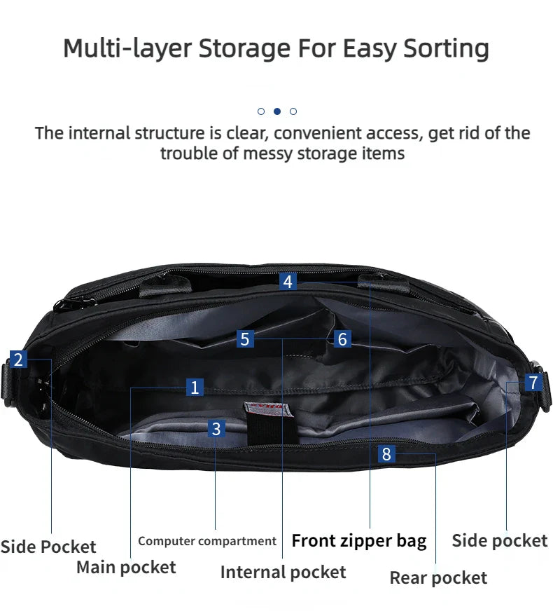 File Bag Carrying Briefcase Men's Business Bag Lawyer Office Computer Bag Horizontal Shoulder Crossbody Bag Men Bag