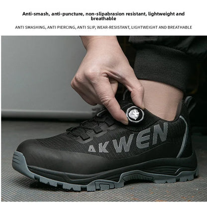 Labor Protection Shoes Anti Smashing AntiStabbingAnti Slip Protection Steel ToeShoes Wear-resistantShoes Men's Safety Work Shoes