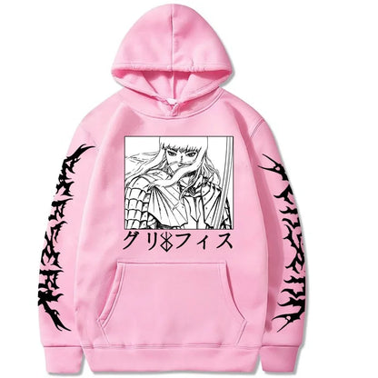 Griffith Hoodies Print Fashion Hoodie Oversized Japanese hot Anime high quality soft Unisex Fleece Casual hot product sweatshirt