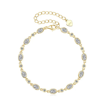 GRA Certified Full Moissanite Diamond Bracelet for Women 925 Sterling Silver Bracelets Chain Wedding Fine Jewelry Gifts