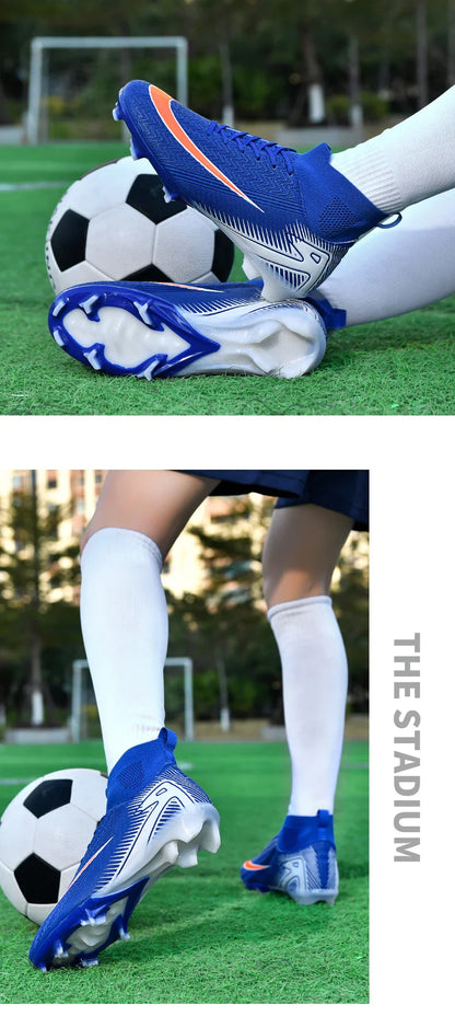 Men Football Boots Professional Soccer Cleats Non Slip Resistant Training Shoes Outdoor Match Sneakers Adult Teenagers Athlete