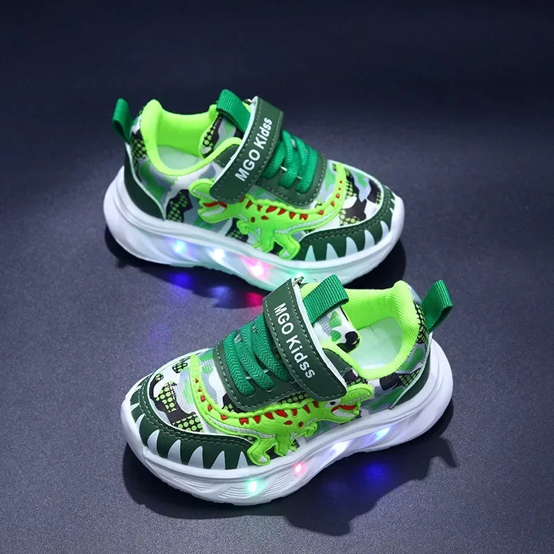 2026 New  Boys Led Lighted Shoes Fashion Mickey Children's Casual Sneakers Kids Luminous Shoes Sport Shoes Lighted Shoes