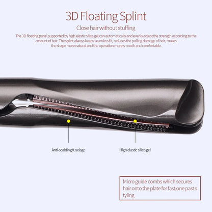 2026 New Hair Straightener Curler 2 in 1 Negative Ion Fast Heating Styling Iron Professional Flat Iron Curling Tool Home Travel