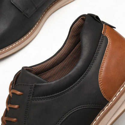 Shoes For Men Spring/Summer Pu Leather Breathable Casual Shoes Lace up Office Style Business Men's Sneaker