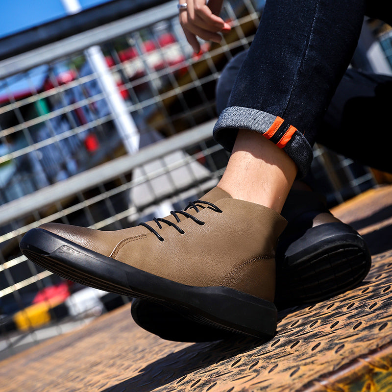 Winter Men Boots High Quanlity Warm Leather Mens Ankle Boots Male Waterproof with Fur Snow Boots Casual Shoes for Men Botas