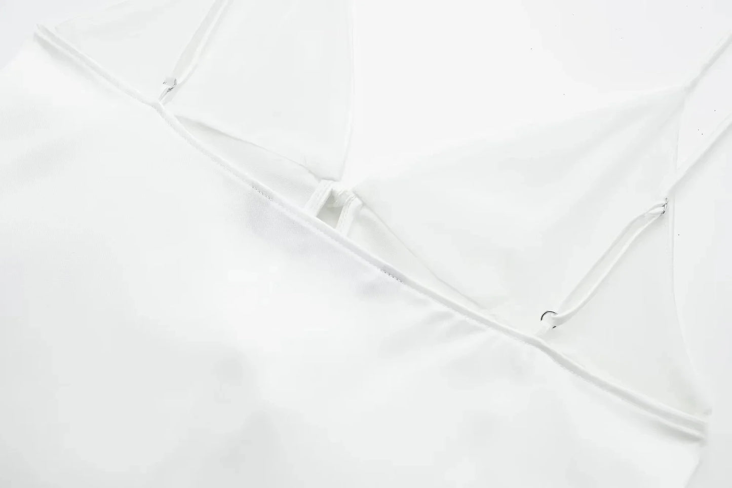 Women Front Bow Tie Top Elegant V Neck Solid Camis Sleeveless Backless Sexy Lady Straps Tanks Y2k Female Slim Crop Tops