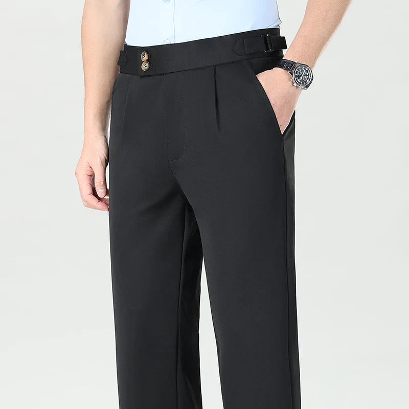 New Men's Stretch Dress Pants Male Business Casual Pants Trendy Mens Wedding Suit Pants Office Commuter Trousers