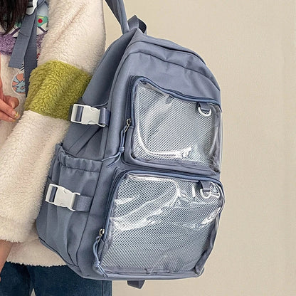 Japanese Style Transparent Ita Bag for Girls Comic Cons Large Capacity Women Backpack Fashion School Bags for College Student JK