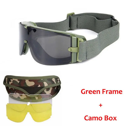 Glasses Wind and UV Protection Sunglasses Army Hunting Air Gun Color