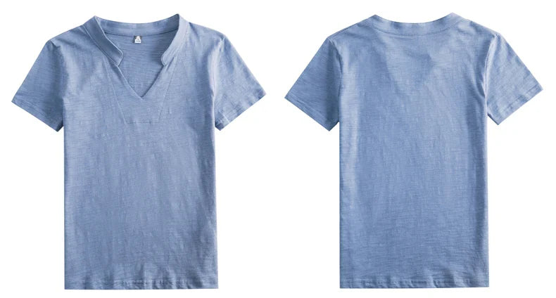Summer Bamboo Cotton T-Shirt Cotton Women V-Neck Soft Tshirts Female Basic Fashion Classic S-3XL Ladies Tops