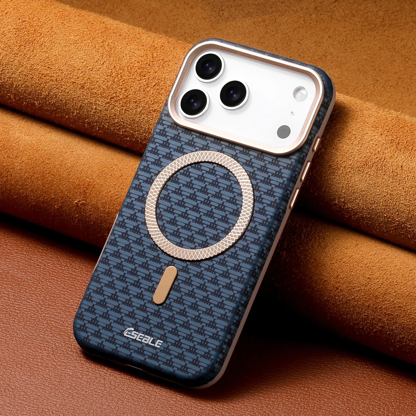 Leather Magnetic Phone Case For iPhone 17 16 15 14 13 Pro Max 17Pro 17Air Metal Lens Button Bumpe Cover