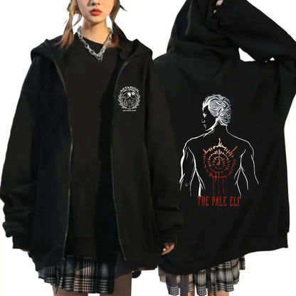 Astarion 2023 Print Zipper Hoodie Men Casual Fashion Oversized Zip Up Sweatshirt Unisex Coats Pullover Hoody Harajuku Streetwear