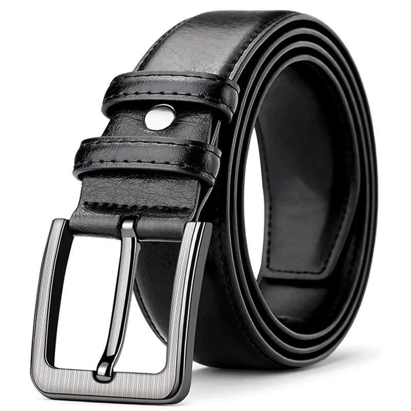 High-quality genuine leather men's belt with buckle, casual and business belt, masculine design, fashion novelty 2