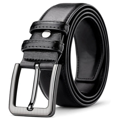 High-quality genuine leather men's belt with buckle, casual and business belt, masculine design, fashion novelty 2