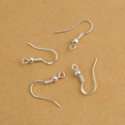 Wholesale 400PCS Lot 18mm 925 Sterling Silver Earring Hooks Ball Jewelry Accessory Findings Ear Wire
