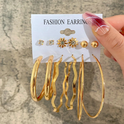 Fashionable Pearl Note Butterfly Geometric Tassel Stud Earrings Women Suit Elegant Charm Engagement Party Jewelry