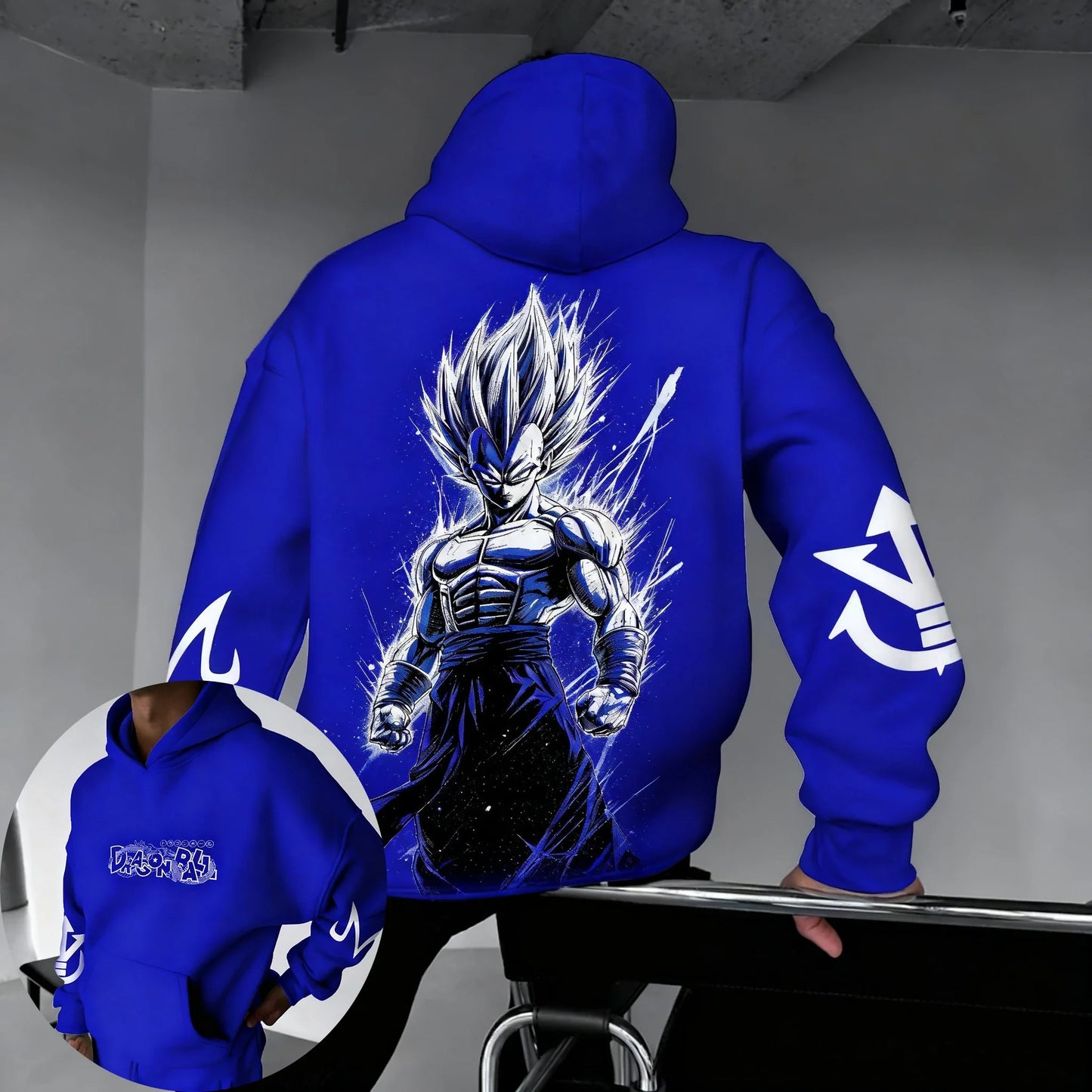 Animation Hoodie 2025 Men's Autumn/Winter New Vegeta Printed Harajuku Plus Size Casual Trendy Y2K Parent Child Top