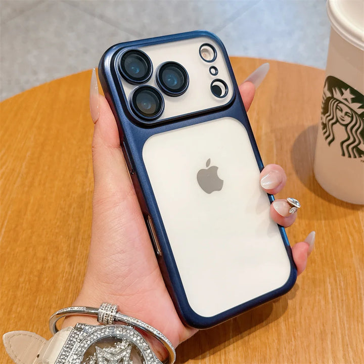 Transparent Matte Phone Case For iPhone 17 Pro Max Full Lens Protection