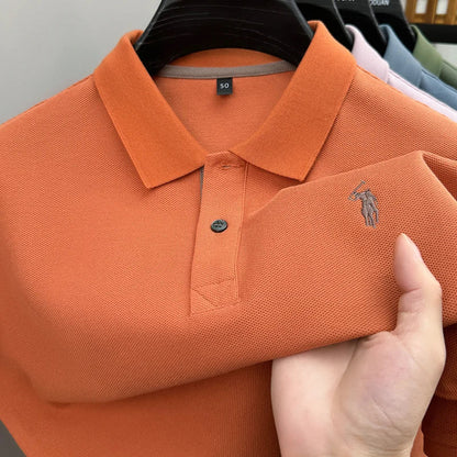 Luxury brand 100% cotton short sleeve polo shirt summer new trend Paul pony embroidery T-shirt business golf casual men's wear
