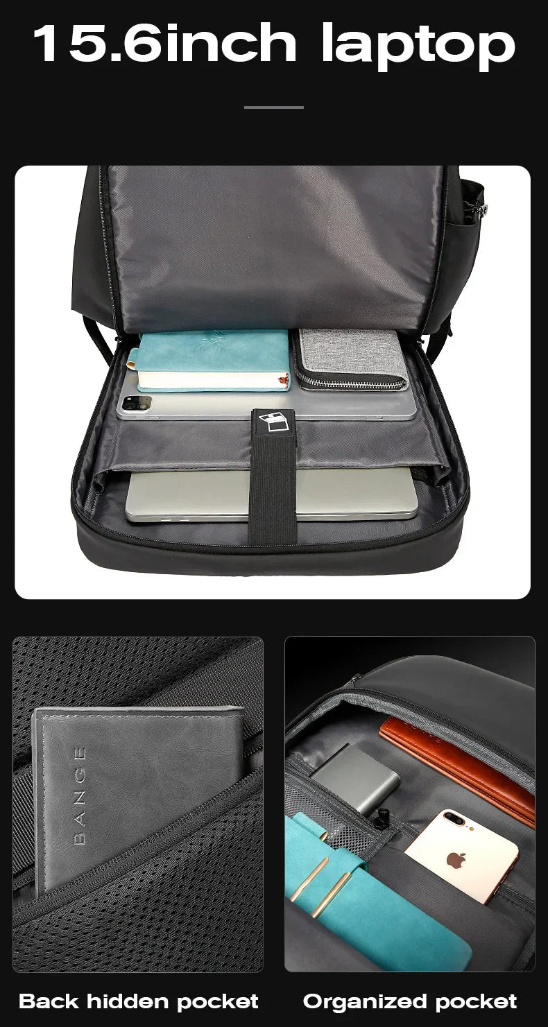 New Design Large Capacity Oxford Men 15.6 inch Laptop Backpack Softback Business Waterproof Backpacks with USB Charing