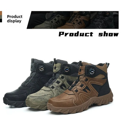 Work Safety Shoes Smash-proof and Puncture-proof Sports Safety Shoes Outdoor Mountaineering Wear-resistant Steel Boots