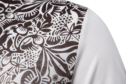 New Design Gradient Printed Cotton Blend Polo Shirts for Men Short Sleeve Summer Fashion Mens Polos