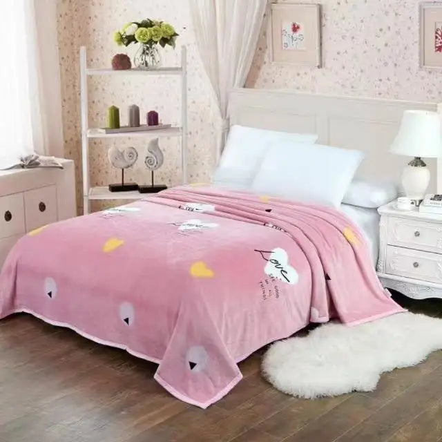 Thickened Velvet Blanket Children Single Double Person Fleece Coral Velvet Blanket Retail Coral Fleece Blanket Velvet Throw B...