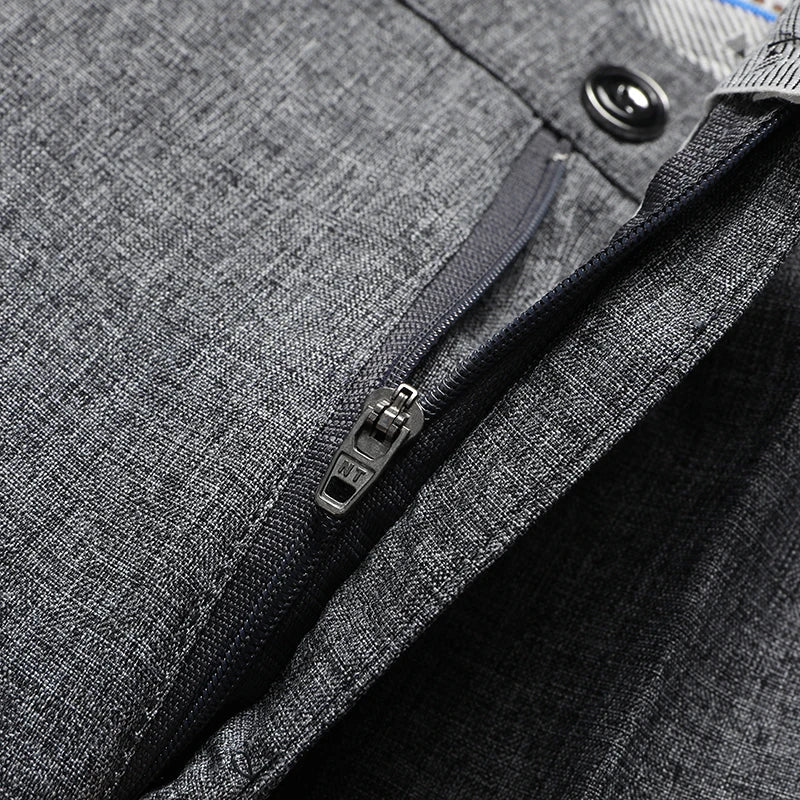 New Spring Summer Men's Linen Pants Male Dress Pants Solid Color Artificial Linen Suit Pants