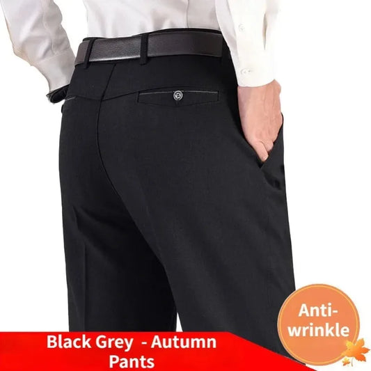 Mens Autumn Thick Casual Suit Pants Classic Business Formal Fashion Stretch Summer Thin Trousers Male Brand Clothes GOZBKF
