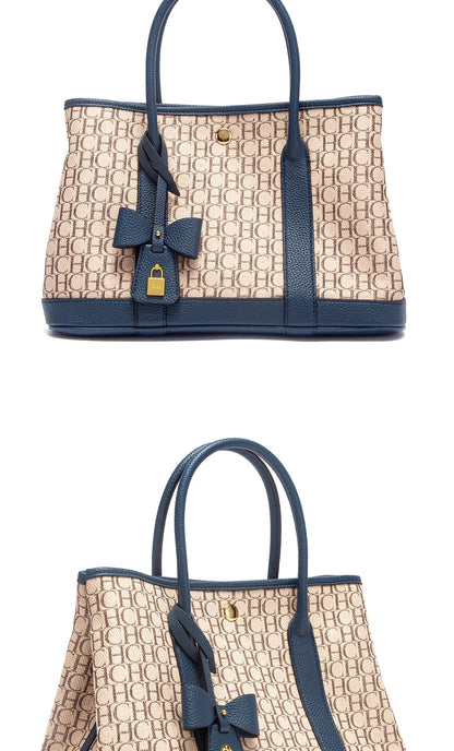 Woman Tote Bag Autumn New Fabric Splicing Handbag Convenient Carrying Mother Bag Commuter Women's Bag