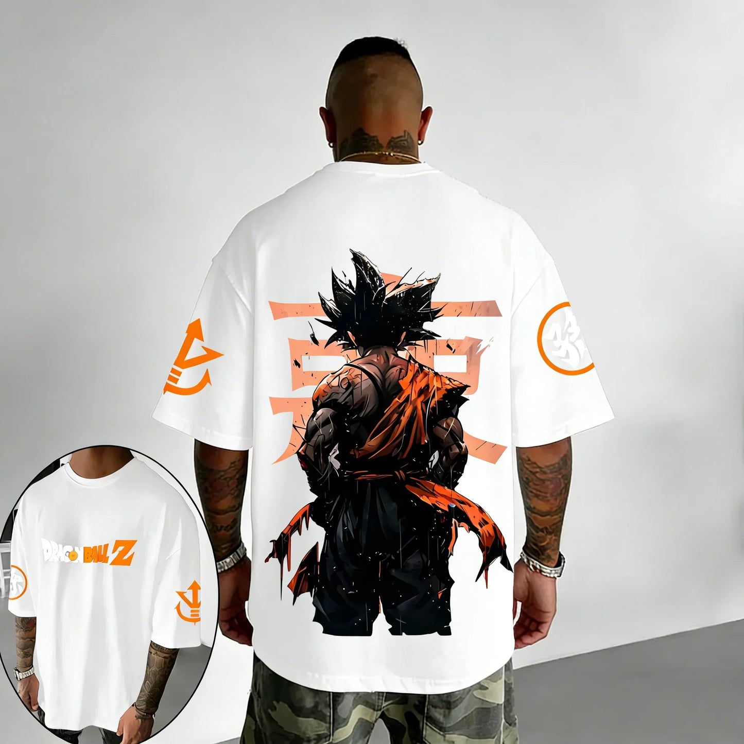 Anime Cotton T-shirt Summer New Style Co Branded Men's and Women's Street Hip Hop Loose Casual Short Sleeve Top